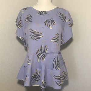 LOFT short sleeve shirt loose blouse womens small